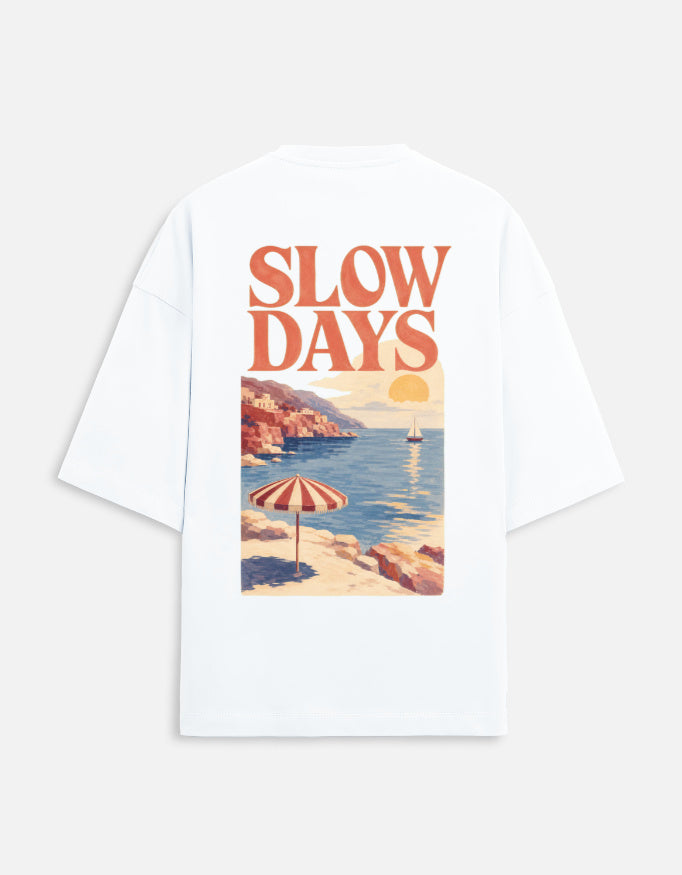 Slow Days White back lay-flat
