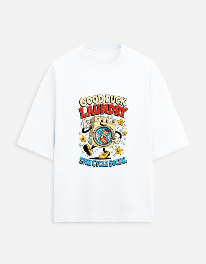 Good Luck Laundry White front lay-flat