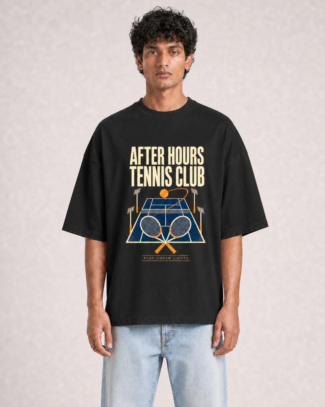 After Hours Tennis Club Black model front detail