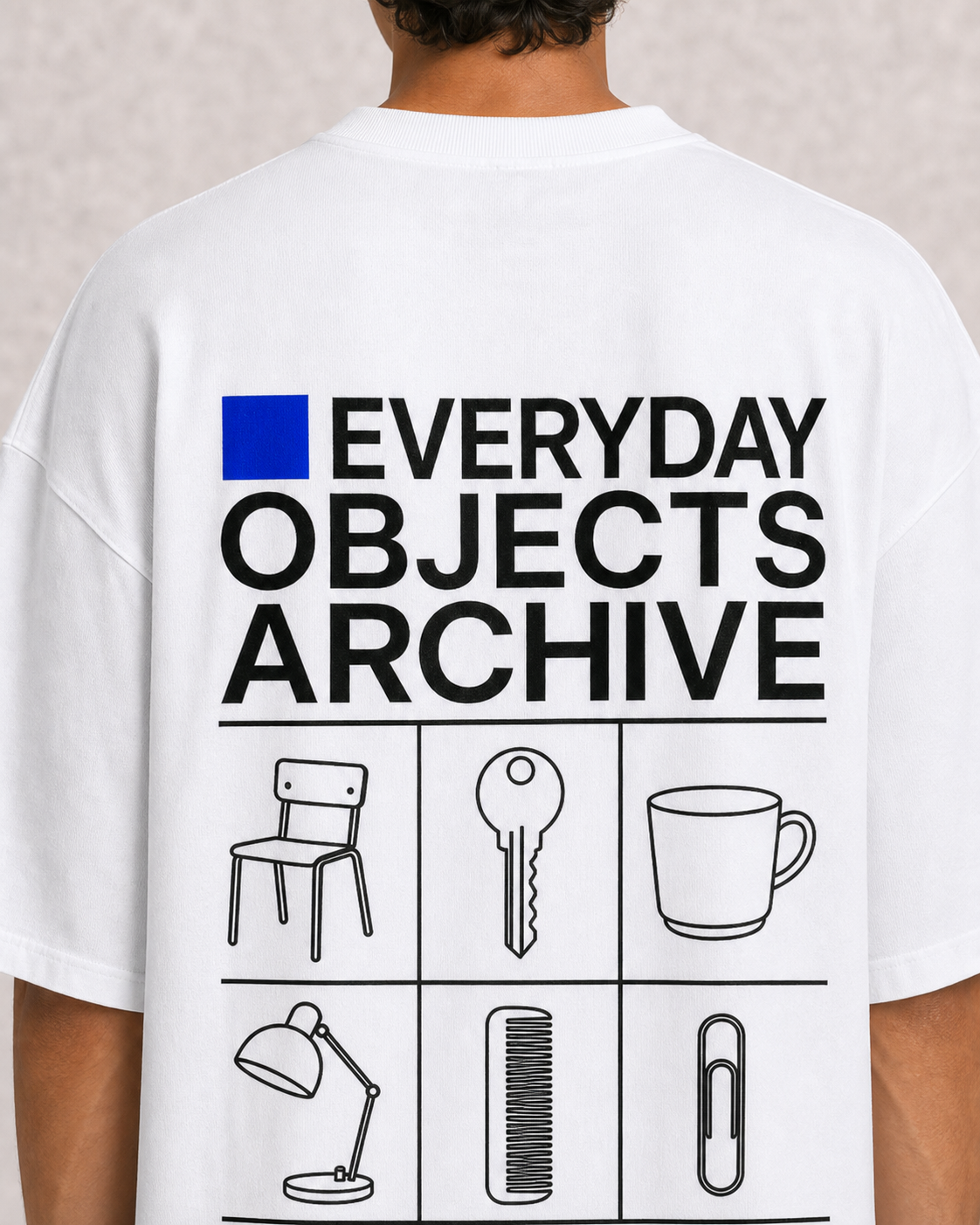 Everyday Objects Archive White back print close-up