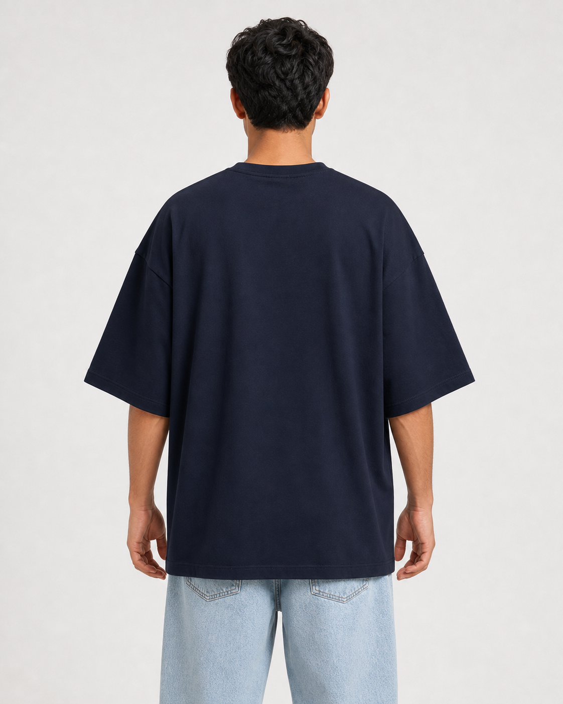 Good Luck Laundry Navy Blue model blank back